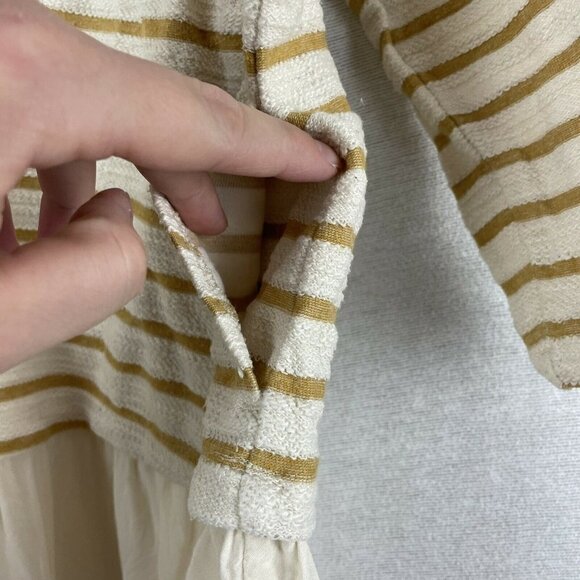3/$15 Logo by Lori Goldstein Top Small Yellow Stripe top - Picture 2 of 5